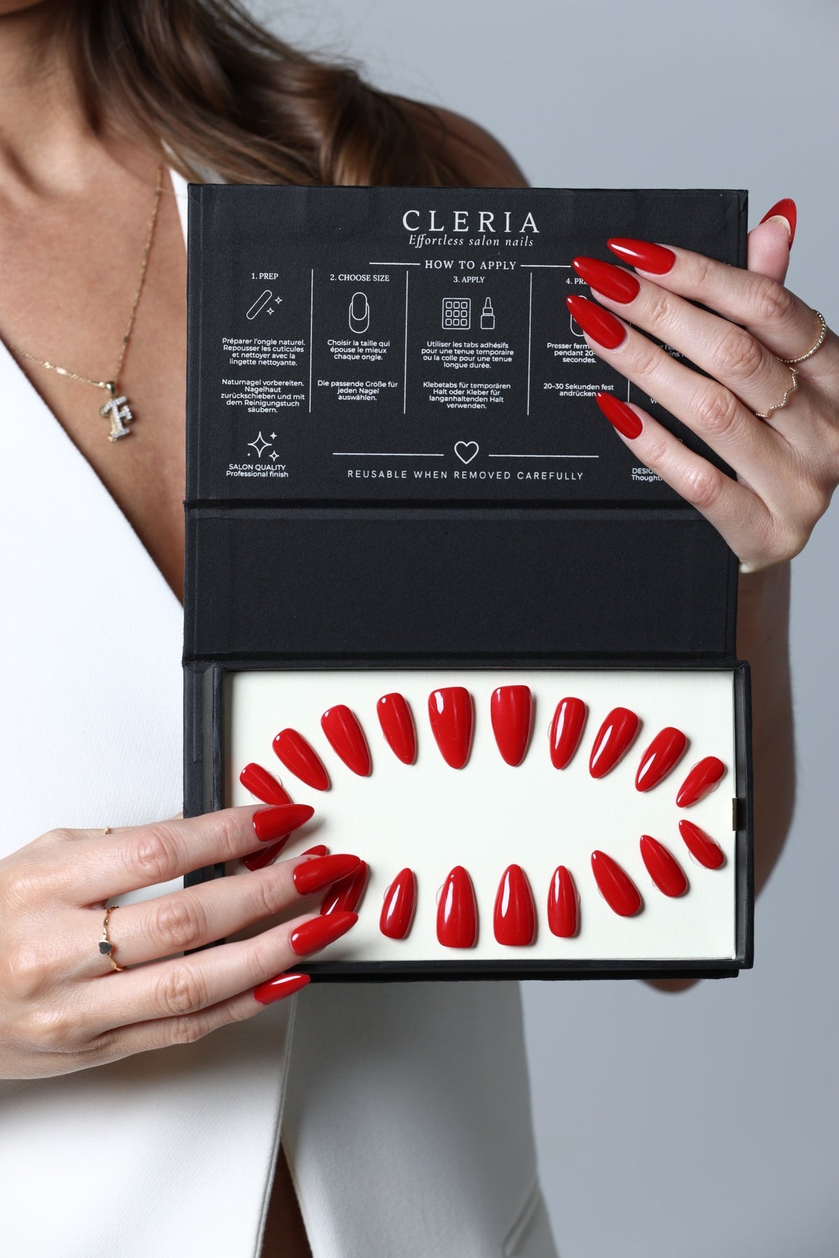 Signature Red | CLERIA Premium Press-On Nails